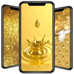 gold wallpaper android application logo